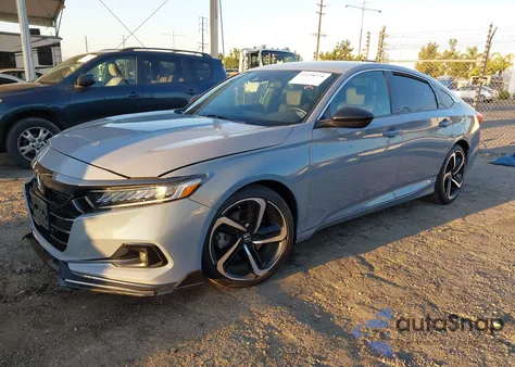 2021 Honda Accord Sport z USA, uszkodzony, nr VIN 1HGCV1F32MA098228